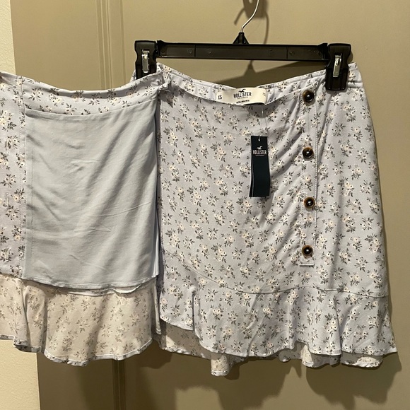 NWT Hollister Floral Button-Down Skirt - Light Blue women’s size XS - Picture 2 of 8